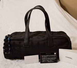 Chanel Mini Boston bag in jacquard nylon